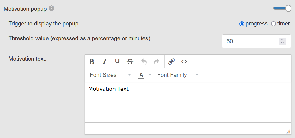 screenshot motivation popup